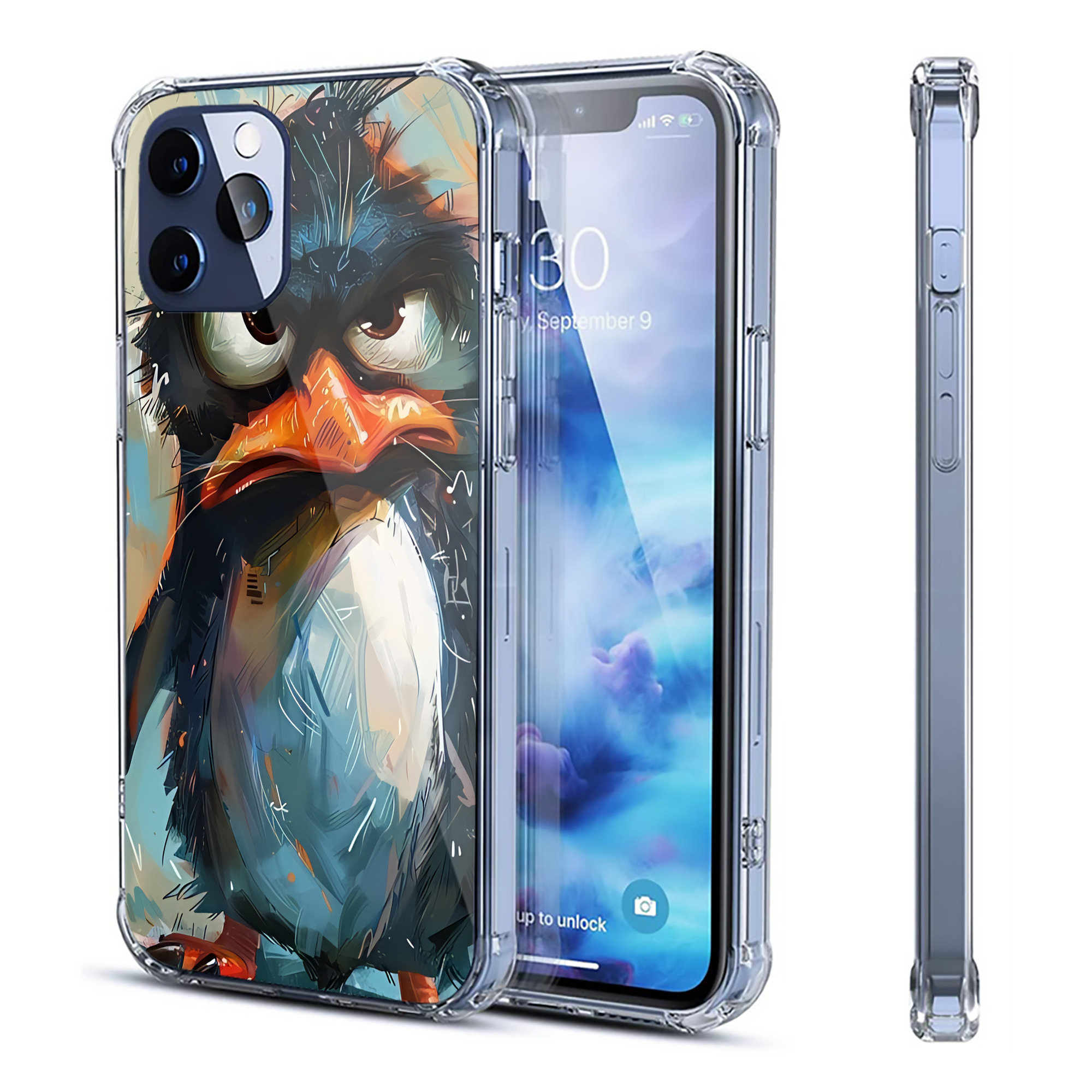 （画像用） Angry Birds アングリーバード 【iPhone 12シリーズ対応】透明スマホケース（クリアソフトケース）